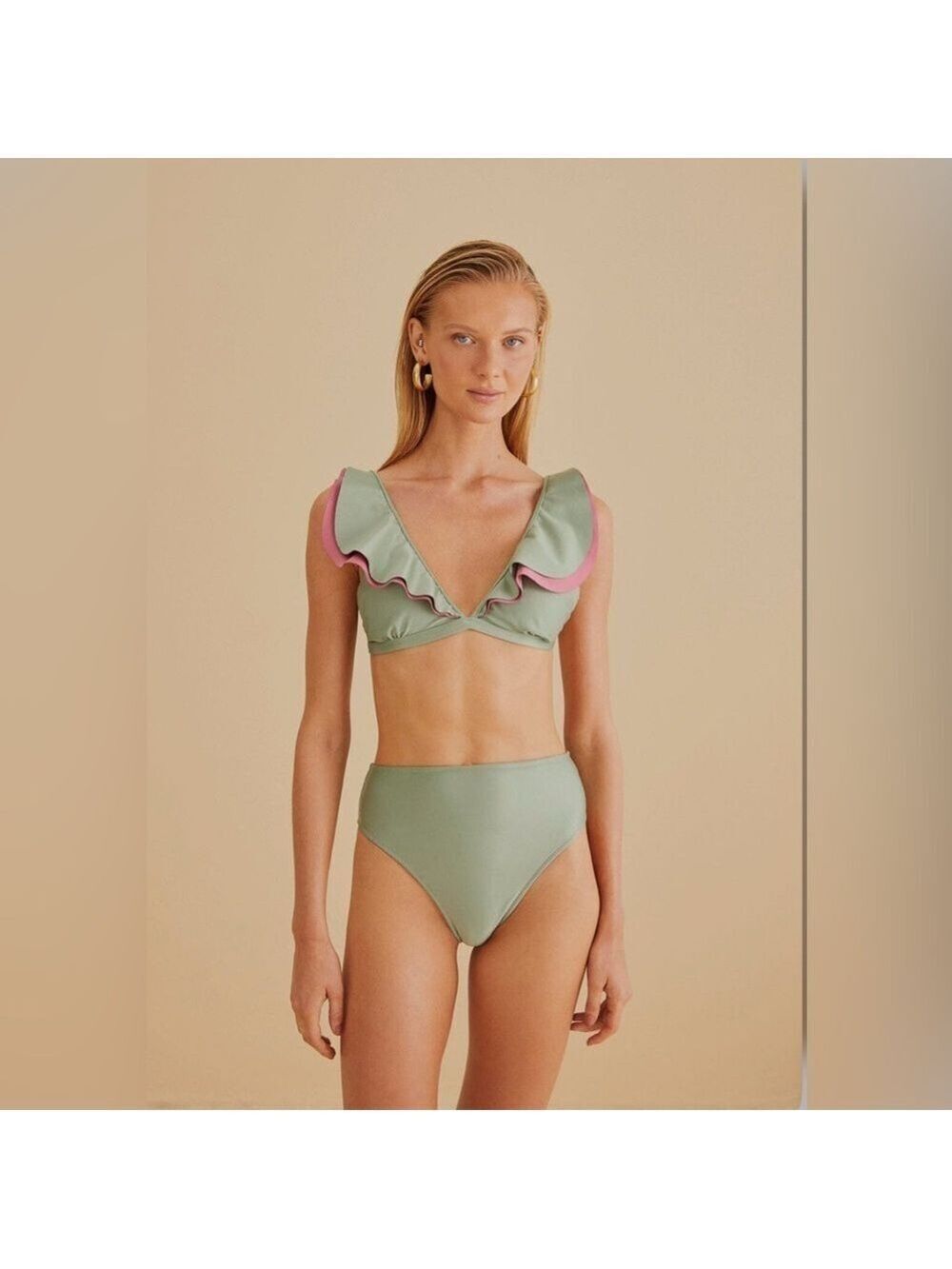 Farm Rio Green High Waisted Bikini